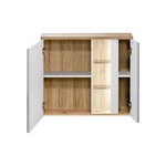 Kép 1/3 - Tükrös szekrény Bahama White, 80 cm