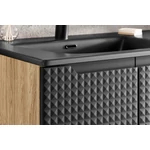 Kép 2/5 - Mosdó alá szekrény Luxor Black, 60 cm