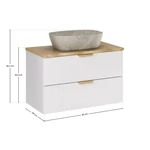 Kép 2/9 - Bútorszett Aster White, 80 cm