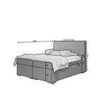 Kép 2/3 - Alice kék boxspring ágy