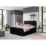 Kép 2/5 - Alice 140x200 boxspring ágy  elegáns fekete szín
