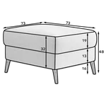 Kép 3/3 - Elegáns fekete puha puff ülőbázis.
