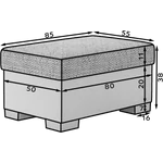 Kép 2/2 - Szürke Pouf r4 puff