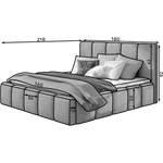 Kép 11/12 - Edvige ágy elegáns  modern formavilága