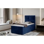 Kép 2/6 - Rivia 90x200 boxspring ágy sötétkék