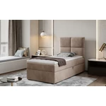 Kép 2/6 - Rivia 90x200 boxspring ágy világosbarna színben