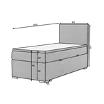 Kép 3/3 - Rocco boxspring ágy  modern designban.
