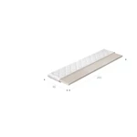 Kép 2/4 - Fehér latex topper huzat