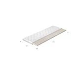 Kép 2/4 - Fehér latex topper huzat