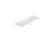 Kép 2/4 - Fehér hipoallergén topper huzat 80x200