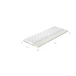 Kép 2/4 - Fehér hipoallergén topper huzat 90x200