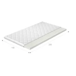 Kép 2/4 - Fehér hipoallergén topper huzat 140x200