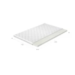 Kép 2/4 - Fehér hipoallergén topper huzat 160x200