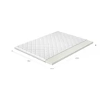 Kép 2/4 - Fehér hipoallergén topper huzat 180x200
