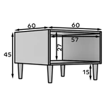 Kép 9/9 - 60 cm-es méretű asztal.