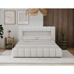 Kép 4/7 - Lamica 140x200 franciaágy, faváz / emelőmechanizmus, Fehér, Royal 01