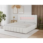 Kép 5/7 - Lamica 140x200 franciaágy, faváz / emelőmechanizmus, Fehér, Royal 01
