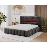 Kép 5/7 - Lamica 180x200 franciaágy, faváz / emelőmechanizmus, Sötétszürke, Royal 05