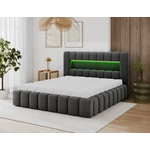 Kép 6/7 - Lamica 180x200 franciaágy, faváz / emelőmechanizmus, Sötétszürke, Royal 05
