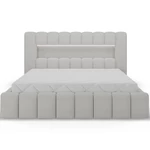 Kép 3/7 - Lamica 180x200 franciaágy, fémváz / gázliftes emelő, Fehér, Royal 01