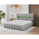 Kép 6/7 - Lamica 180x200 franciaágy, fémváz / gázliftes emelő, Szürke, Royal 04
