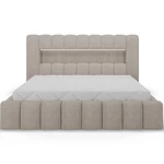 Kép 3/7 - Lamica 180x200 franciaágy, fémváz / gázliftes emelő, Bézs, Jarell 20