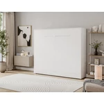 Kép 6/7 - Devesto vízszintes falba hajtható ágy 140 cm, Fehér, LED