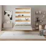 Kép 4/7 - Devesto függőleges falba hajtható ágy 140 cm, Artisan Tölgy, LED