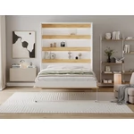 Kép 4/7 - Devesto függőleges falba hajtható ágy 160 cm, Artisan Tölgy, LED