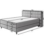 Kép 10/10 - Paolli Camma 160x200 boxspring ágy bézses színben