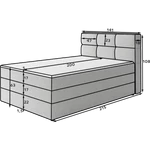 Kép 10/11 - Kasped boxspring ágy bézses színben