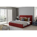 Kép 1/2 - Karamell 140x200 fémvázas ágy piros