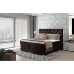 Kép 1/2 - Lóhere 140x200 boxspring ágy  sötétbarna