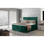 Kép 1/2 - Lóhere 140x200 boxspring ágy  sötétzöld