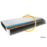 Kép 1/2 - Bonnell ola matracok 90x200 kasmír + bársonyfekete matrac, fehér