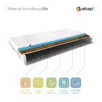 Kép 2/3 - Bonnell ola matracok 200x200 medicott ezüst matrac, fehér