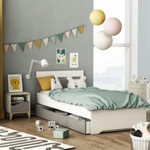 Kép 1/12 - Ágy genius (90x200, fehér + szürke)