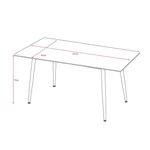 Kép 4/19 - 160x90 cm méretű asztal