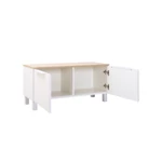 Kép 4/8 - Modern TV állvány fehér + sonoma