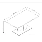 Kép 4/4 - Modern design  fehér színű asztal