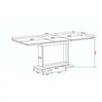 Kép 3/14 - Modern design kihúzós asztal