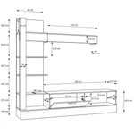 Kép 3/8 - Modern design tölgy és fekete kombináció