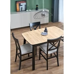 Kép 17/19 - Barril bővíthető étkezőasztal – artisan tölgy / fekete - 17. kép