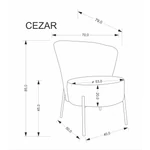 Kép 4/12 - Cezar pihenőfotel – bézs - 4. kép