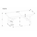 Kép 9/17 - Fiesta bővíthető étkezőasztal – natúr tölgy / fekete - 9. kép