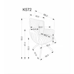 Kép 7/15 - K572 forgatható szék – krém - 7. kép