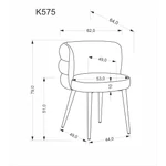 Kép 3/11 - K575 szék – szürke - 3. kép
