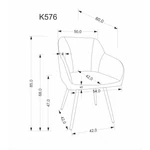 Kép 11/19 - K576 forgatható szék – szürke - 11. kép