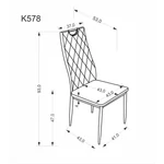 Kép 3/11 - K578 szék – szürke / króm - 3. kép