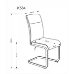 Kép 11/19 - K584 szék – bézs / kasmír - 11. kép